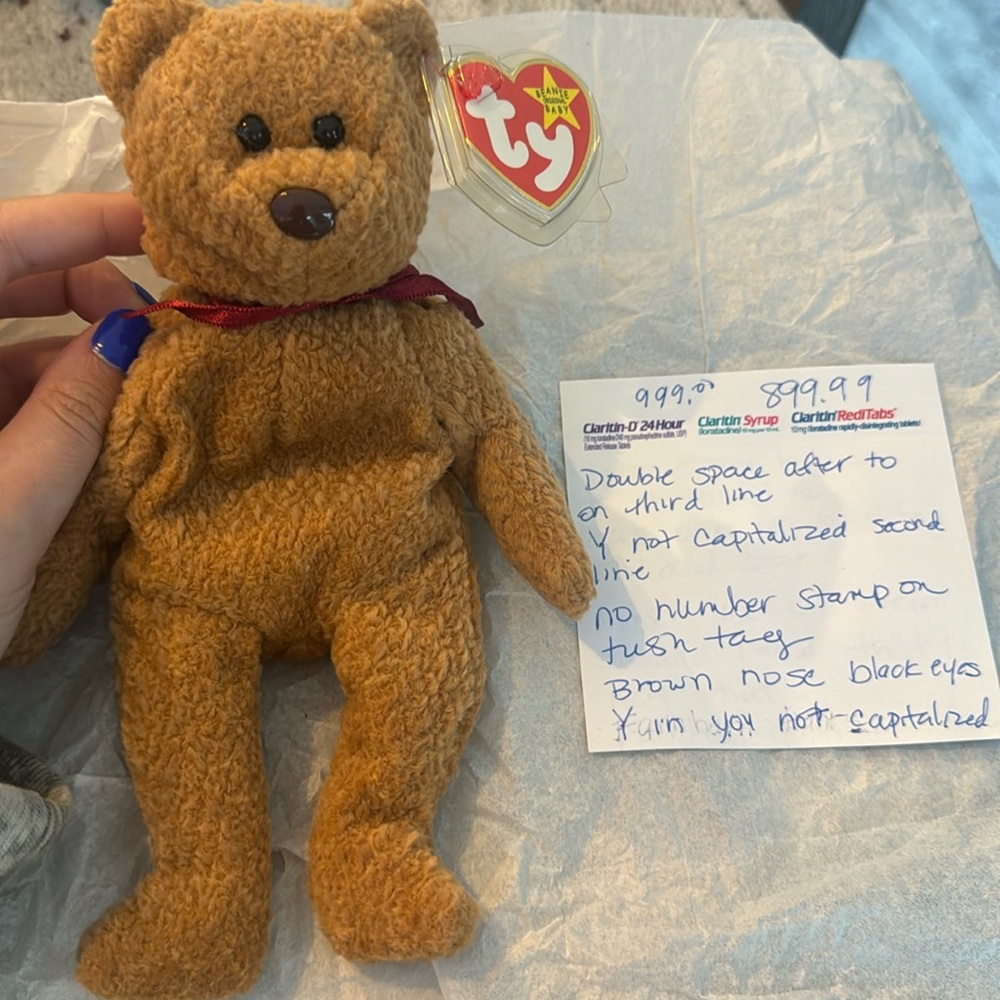Curly beanie baby